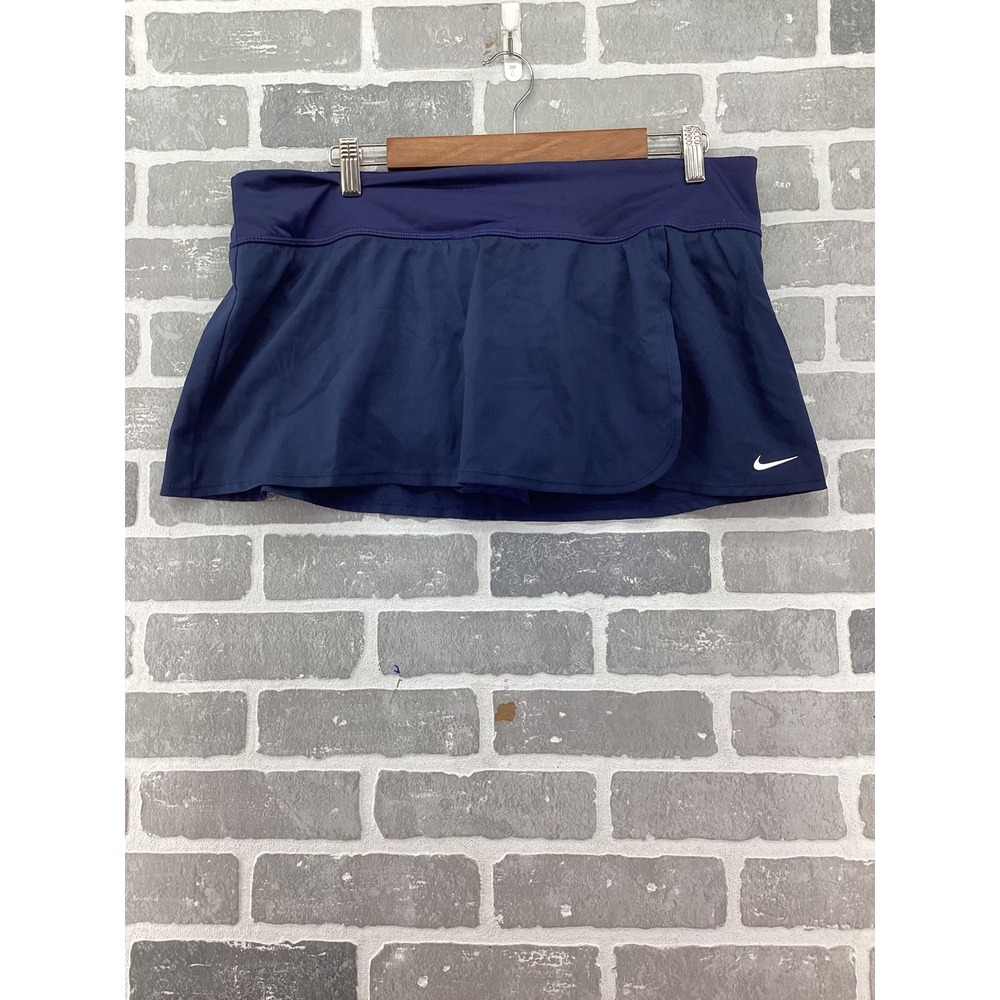 Nike Swim Skirt Womens XL Navy Blue Skort Swimsuit Bottom NESS9201